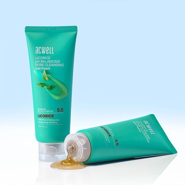 Балансуюча пінка для очищення пор ACWELL Licorice pH Balancing Pore Cleansing Gel Foam 160 мл AW01 фото