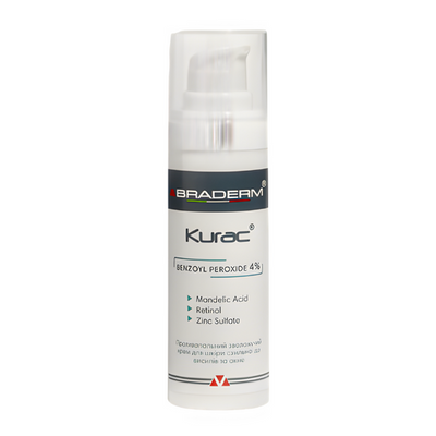 Протизапальний крем з бензоїл пероксидом 4% Braderm Kurac cream 30 мл BRA03 фото