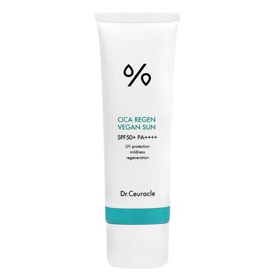 Сонцезахисний веганський крем з центелою азіатською SPF50+ PA++++ Dr.Ceuracle Cica Regen Vegan Sun, 50 ml 336 фото