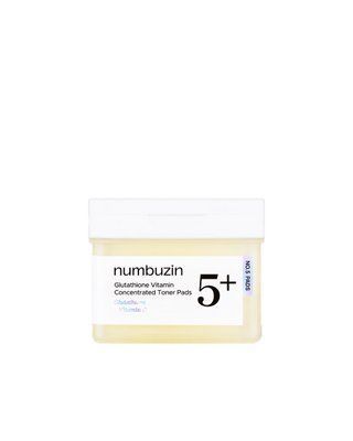 Освітлюючі диски NUMBUZIN No.5+ Glutathione Vitamin Concentrated Toner Pad 180ml 70 шт NUM09 фото