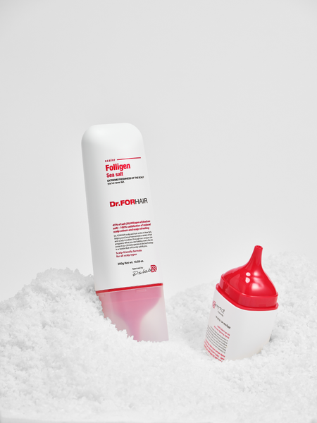 Пілінг для шкіри голови з частинками солі з мертвого моря Dr.FORHAIR Sea Salt Scaler 300 мл DHR004 фото