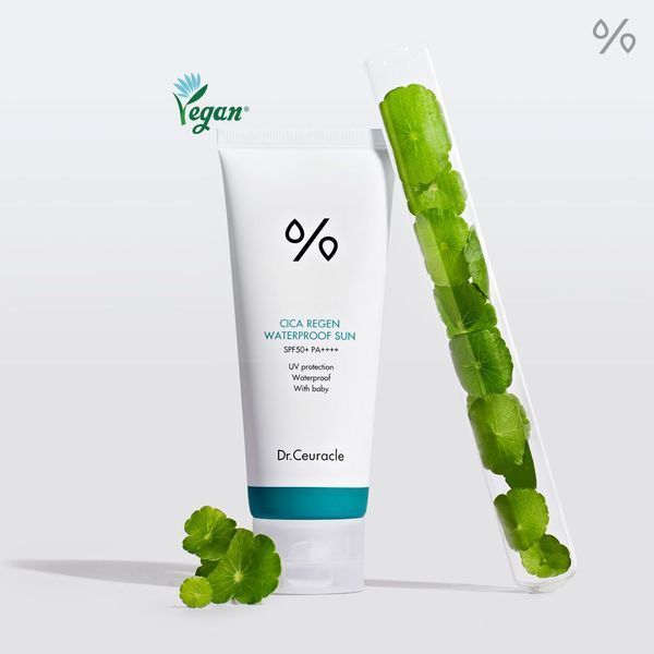 Водостійкий сонцезахисний крем з центелою азіатською Dr.Ceuracle Cica Regen Waterproof Sun SPF50+ PA++++ 100 мл  CRL17 фото