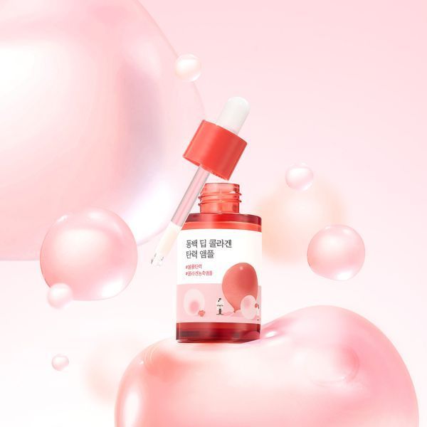 Концентрована сироватка з колагеном ROUND LAB Camellia Deep Collagen Firming Ampoule, 30 ml RL29 фото