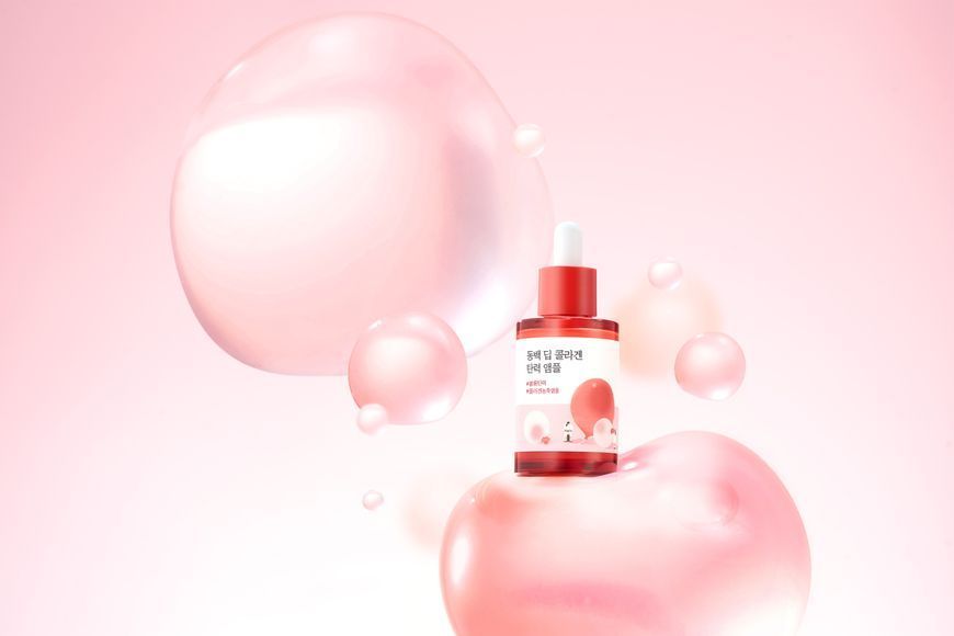 Концентрована сироватка з колагеном ROUND LAB Camellia Deep Collagen Firming Ampoule, 30 ml RL29 фото
