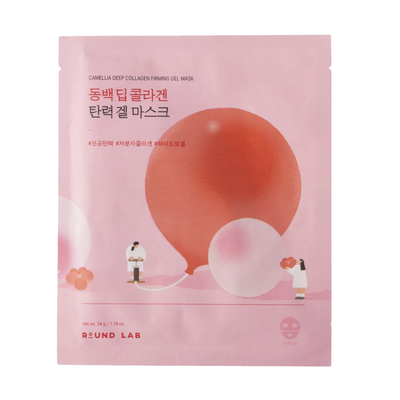 Гелева маска з колагеном ROUND LAB Camellia Deep Collagen Firming Gel Mask, 34 ml RL30 фото