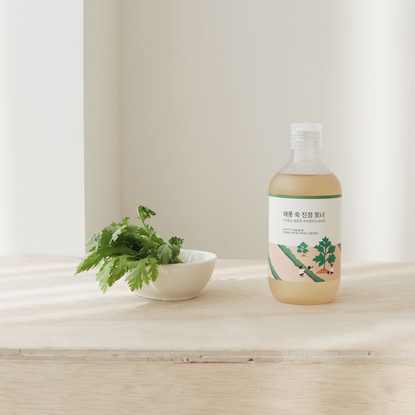 Заспокійливий тонер з морським полином ROUND LAB MUGWORT Calming Toner 300 ml 180 фото