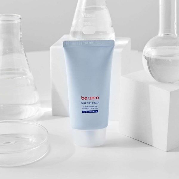 Сонцезахисний крем для чутливої шкіри Derma Factory be:zero Pure Sun Cream 80 г DF17 фото