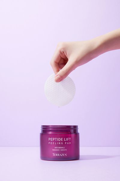 Пілінг-диски з комплексом кислот та пептидів TERRAZEN PEPTIDE LIFT PEELING PAD 60шт 175мл TER15 фото